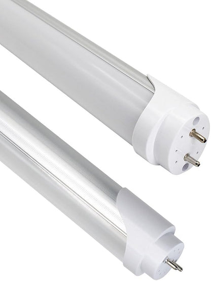 LightingWill LED T8 Light Tube 4FT, Warm White 3000K-3500K, Dual-End Powered Ballast Bypass, 2000Lumen 18W (40W Equivalent Fluorescent Replacement), Frosted Cover, AC85-265V Lighting Fixture, 4 Pack