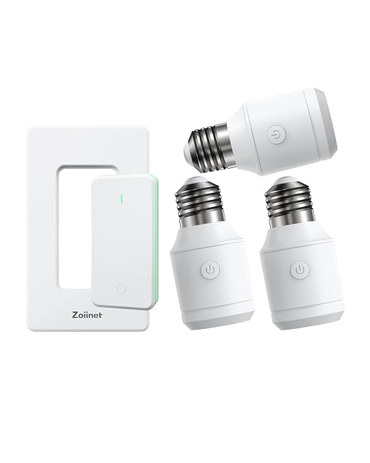 Zoiinet 500W Remote Control Light Socket, Wireless Light Switch, UL, 3 Pack | 300ft, for Pull Chain Light Fixture, E26 E27 Bulbs Base Holder, Programmable, No Wiring, for Bedroom, Stair, Closet & Garage