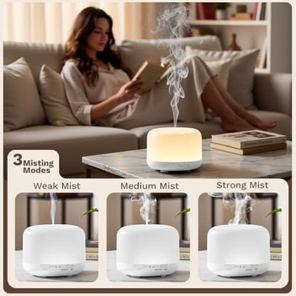 Essential Oil Diffuser, Ultrasonic Humidifier with LED Light