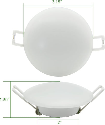 3-Inch 12 Volt RV LED Recessed RV Puck Light with Quick Connector, 3500K Bright White, RV Interior Light for RV Boat Trailer Camper Motorhome Truck Yacht Van, 6Packs