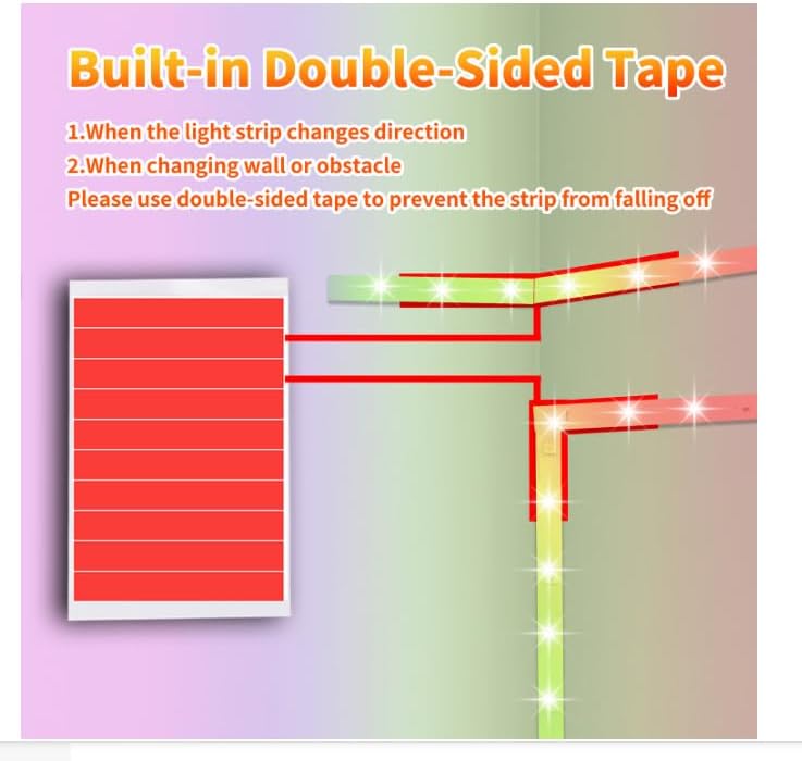 NBBUFF Led Lights for Bedroom 50FT, RGB Led Strip Lights Music Sync