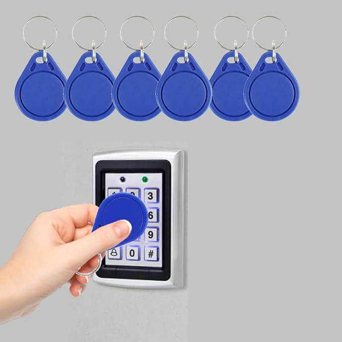 10-Pack RFID Keychain 13.56MHz Access Control Card IC Card Suitable for Access Control System Keychain Card Token Tag