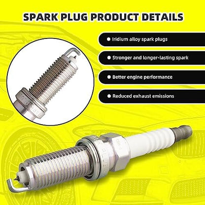 Set of 6 Ignition Coils Pack UF550 22448-JA10C & 6 PCS Iridium Spark Plugs