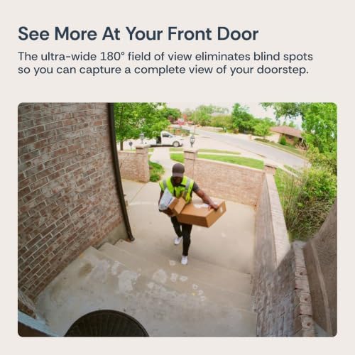 Luna Video Doorbell Camera, 4MP 180° Wide View, Dual-Band WiFi & Chime