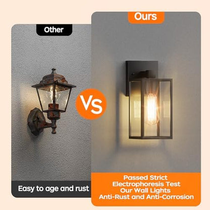 WIHTU Exterior Lighting Fixture Wall Mount, Outdoor Porch Light Wall Sconce