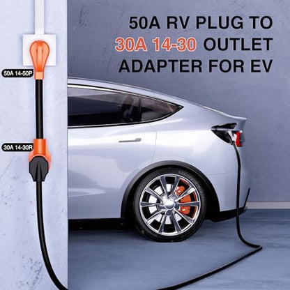 Nilight EV Dryer Charger Adapter Cord 50Amp to 30Amp 10 Gauge 14-50P 14-30R