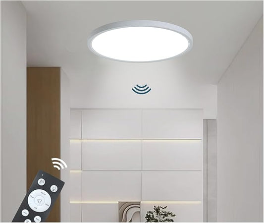 9 Inch Motion Sensor Light Indoor, Flush Mount Light Fixture, Motion Sensor Ceiling Light Wired for Hallway Porch Laundry Garage Basement, Motion Light 3000k/4000k/6000k White