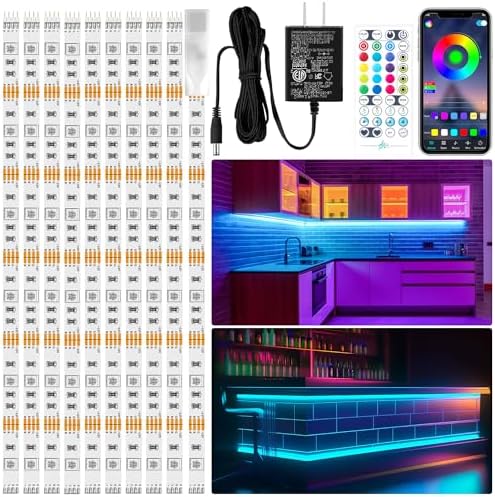 LAFULIT 10 PCS RGB Under Cabinet Lights with App and Remote Control