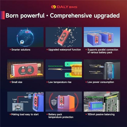 DALY Smart BMS 4S 12V 150A LiFePO4 with WiFi Bluetooth Module CAN RS485