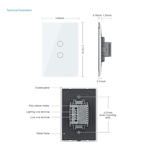 LIVOLO Modern Electrical Light Switch Tempered Glass Panel Single Pole Wall Touch Light Switch with Led Indicator,No Neutral Wire,2 Circles 1 Way (White) | Tempered Glass Switch with Led Indicator,No Neutral Wire Required,Touch control,LED indicator, s...
