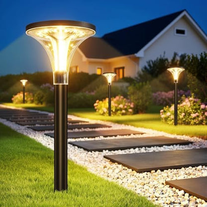 29" Tall Solar Pathway Lights Outdoor Waterproof, 200LM Ultra Bright