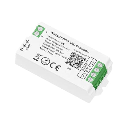 C03W-VViFi LED Controller Arliexa G00glte Home Voice Assistant Compatible CCT RGB RGBW LED Strip Light Smairt APP Controller BT 2.4G New 2026 High for Reliable Component
