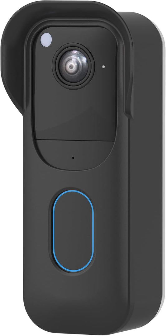 Blink Doorbell Camera Cover - Weatherproof Silicone Protective Case with Brim for for Blink Video Doorbell 2025 New Model (2nd Gen), Full Protection, Easy Installation (Black)