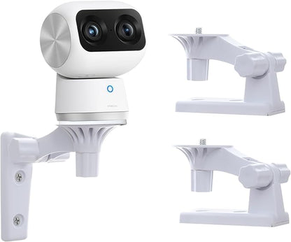 Wall Mount Compatible with eufy Security 4K Indoor Cam S350 eufy Security E21/E20, 2 Pack Adjustable Bracket Mount Ceiling Mount 180 Degree Rotation Baby Monitor Mount Easy to Install, White