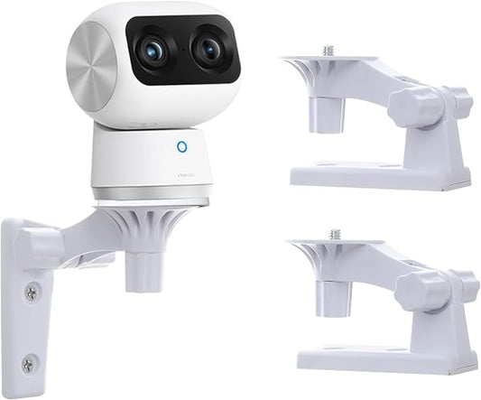 Wall Mount Compatible with eufy Security 4K Indoor Cam S350 eufy Security E21/E20, 2 Pack Adjustable Bracket Mount Ceiling Mount 180 Degree Rotation Baby Monitor Mount Easy to Install, White