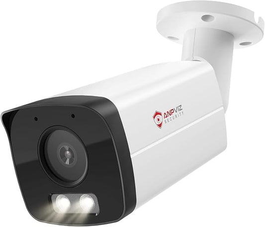 Anpviz 4K PoE IP Bullet Camera with 100ft Smart Dual Light Color Night Vision, 8MP Security IP Camera Outdoor Indoor, MD2.0,Micro SD Slot, Built in Mic,Metal,IP66,Wired,NDAA,IPC-B8A83WD-S (U Series)