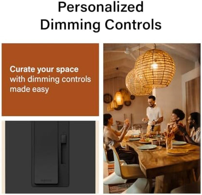 Legrand Radiant 150W LED Dimmer Light Switch 3-Way Rocker Black 1 Pack