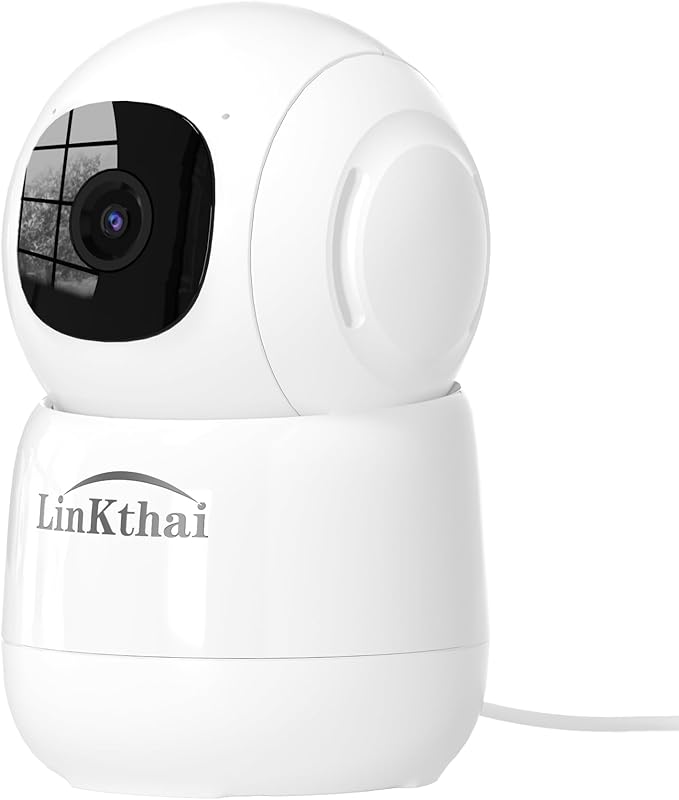 Camera for Home Security, 2K Pet Camera with Speaker,Indoor Camera Wireless with Phone App, Auto Tracking/Super Night Vision, Cloud/SD Card Storage, 2.4 GHz, White