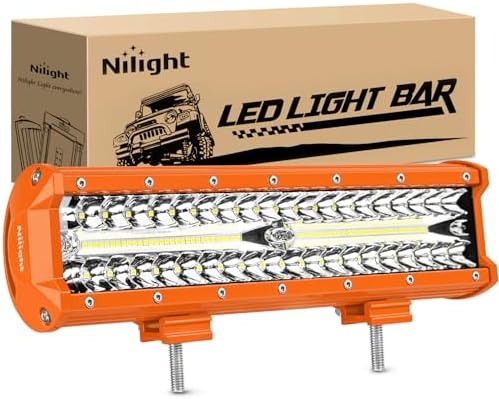 Nilight LED Light Bar 12Inch 300W Flood Spot Combo Triple Row Driving Lamp