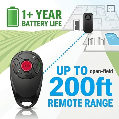 Hendun Upgraded Window Door Alarm With Remote, Pool Alarm For Kids Safety