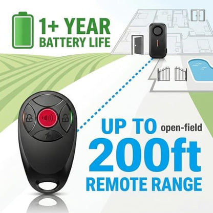 Hendun Upgraded Window Door Alarm With Remote, Pool Alarm For Kids Safety