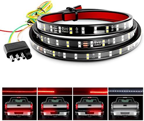 Nilight 60 Inch Truck Tailgate Light Bar Double Row 264 LEDs