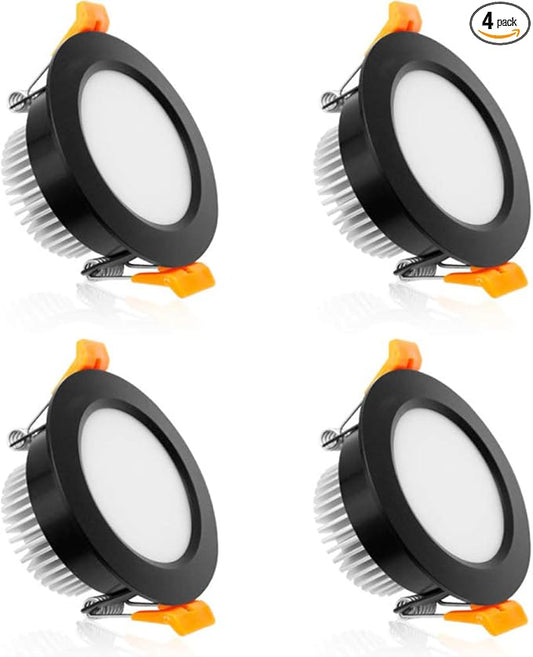YGS-Tech 2 Inch LED Recessed Lighting, Dimmable Downlight 3W(35W Halogen Equivalent), CRI80, 2700K Ultra Warm White Ceiling Light with LED Driver(4 Pack)