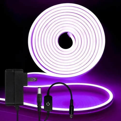 iNextStation Purple LED Light Strip 16.4FT LED Rope Light (with DC12V Plug)