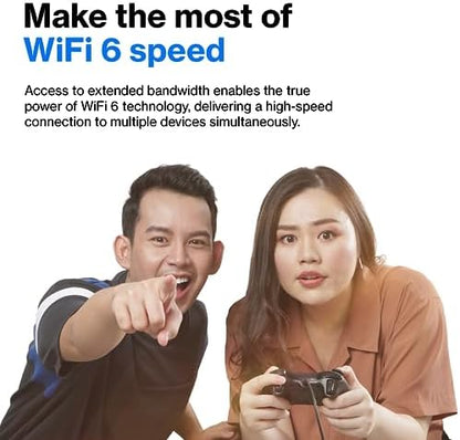 Linksys AX4200 Smart Mesh Wi-Fi 6 Router Whole Home WiFi Mesh System, Tri-Band AX Wireless Gigabit Mesh Router, Fast Speeds up to 4.2 Gbps, coverage up to 2,700 sq ft, up to 40 devices,1-Pack (MX4200)