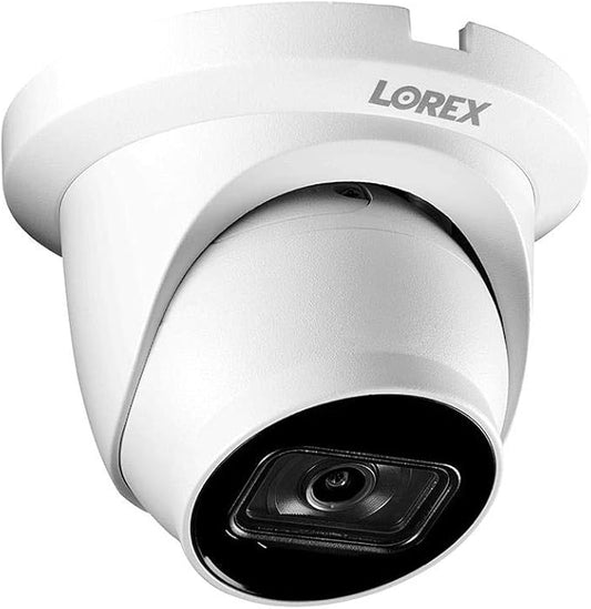 Lorex 4K (8MP) Smart IP Dome Security Camera with Listen-in Audio and Real-Time 30FPS Recording - White