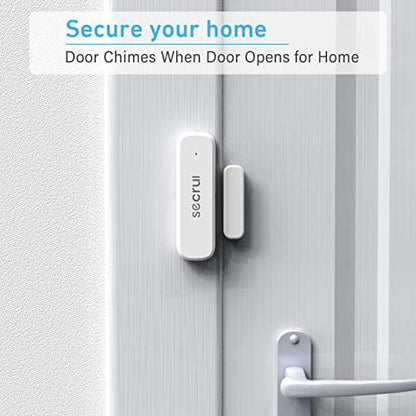 Door Chime, Door Alarm When Opened for Home/Business Office/Bedroom Entering, 3-Sensor + 1-Receiver with 500FT Wireless Range,58 Chimes,5-Volume Level, Entry Alert for Kids/Toddler/Dementia Safety