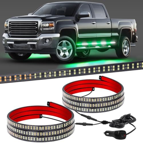 XRIDONSEN 2PCS 70 inch Running Board Strobe Lights 864 LED Emergency Lights