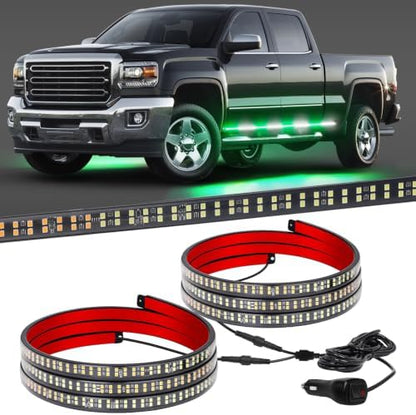 XRIDONSEN 2PCS 70 inch Running Board Strobe Lights 864 LED Emergency Lights