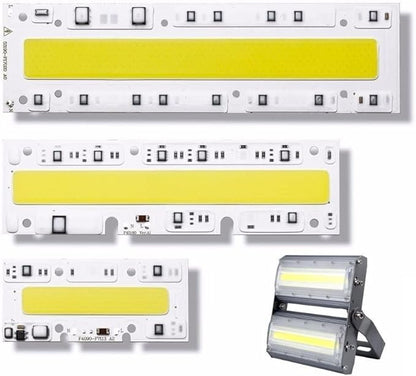 Pack of 4, DIY LED Cob Floodlight Lamp AC110V 30W/50W/70W/100W/150W Smart IC Matrix Chip Board Bulb Household Bulbs(110V Warm White,50W)