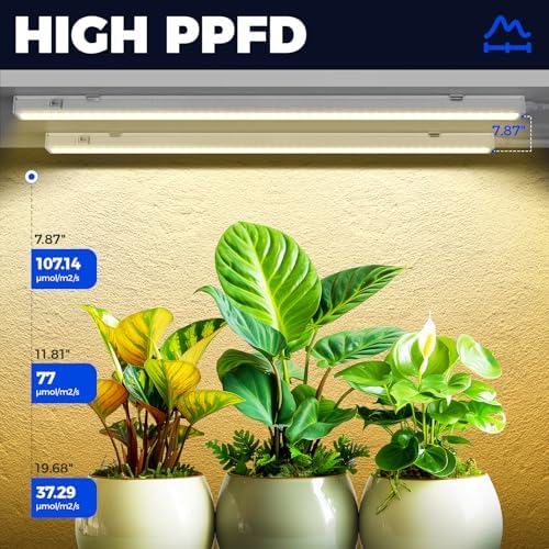 Barrina T5 Grow Lights, Yellow, 2ft 40W (4 x 10W), Full Spectrum, 4 Packs