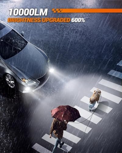 SEALIGHT 5202 LED Fog Light Bulbs, 5201 PS24W LED Fog Lights for Cars, 10000LM 6500K Cool White, 24 CSP Chips, Plug & Play, Pack of 2