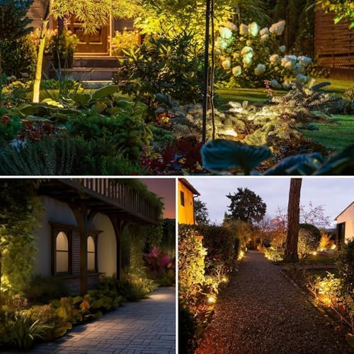 SUNTHIN Outdoor Landscape Spotlights, Dusk to Dawn Sensor Control, 16 Pack