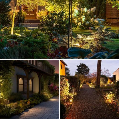 SUNTHIN Outdoor Landscape Spotlights, Dusk to Dawn Sensor Control, 12 Pack
