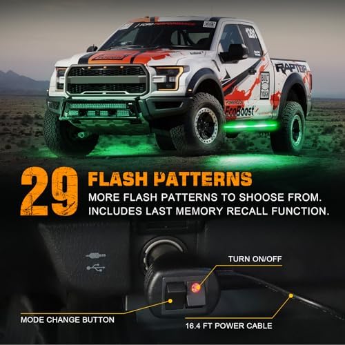 XRIDONSEN 2X 60 inch Running Board Emergency Lights 720 LED Strobe Lights