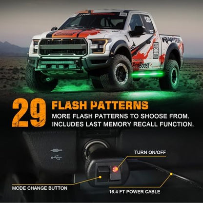 XRIDONSEN 2X 60 inch Running Board Emergency Lights 720 LED Strobe Lights