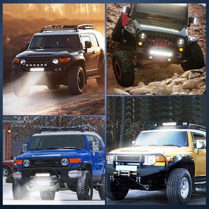 Nilight LED Light Bar 12Inch 300W Flood Spot Combo Triple Row Driving Lamp