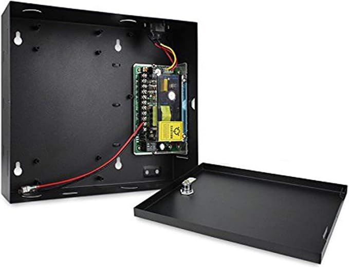 Magnetic Lock Exit Motion Sensor 2 Doors TCP/IP Access Control System Keypad Reader Control Board 110V Power Supply Box USB Enroll Reader RFID Card/Key Fob(Phone APP Remote Open Door)