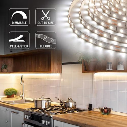 Armacost Lighting RibbonFlex Pro 12V White LED Strip Lights 60 LED/m, 4000K, 16.4 ft, 152230