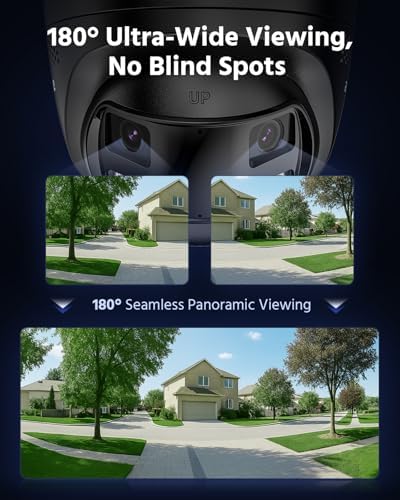 ANNKE 8MP PoE Security Camera Outdoor with Dual-Lens 180° Filed of View