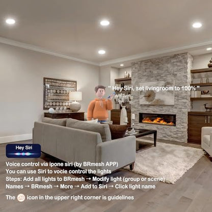 MELPO Smart Recessed Lighting 4 Inch Work with Alexa & Siri，12W 1100LM Recessed Ceiling Light 2700K-5700K，16 Million Colors，Music Sync, DIY Scenes, DIY Flash, LED Downlight with Junction Box，12 Pack