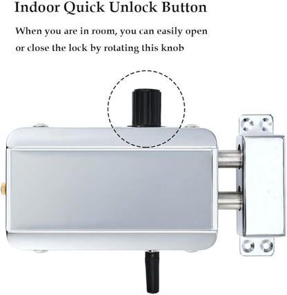 Electronic Deadbolt, Remote Control Anti-Theft Home Security Keyless Smart Hidden Door Lock with 4 Remote Controls