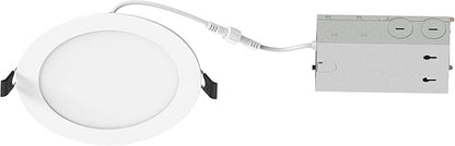 Elevate 6" Slim Canless LED Downlight, 7W/9W/12.5W — Ultra-Thin Recessed Fixture, 5CCT, IC Rated, Dimmable, Wet-Rated — Ideal for Kitchens & High Ceilings
