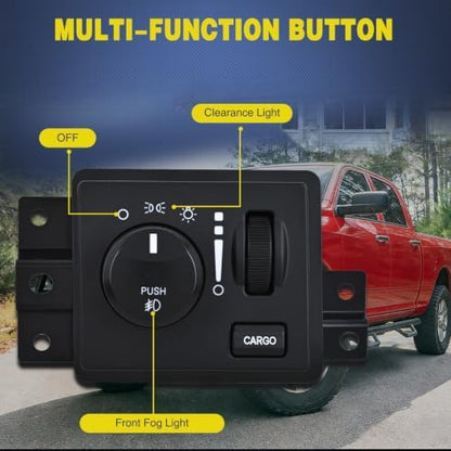 Nilight Headlight Dimmer Switch for 2006-2009 Dodge Ram 1500 2500 3500