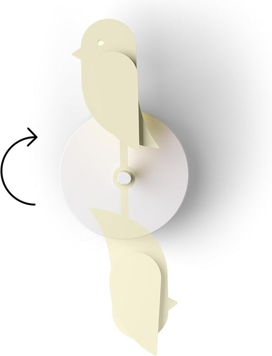 Birdie 2.0 - Design Indoor CO2 Monitor for House Burping - Air Quality Meter for Home & Office - Visual Air Quality Sensor for Fresh Air - Wall Mounted - Swiss Sensor Technology-Dune, FullBirdie