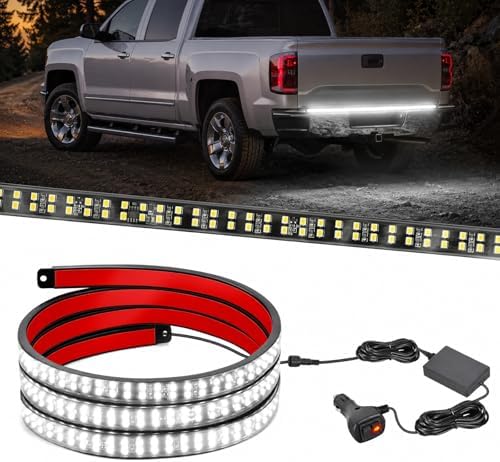 Nilight 60 Inch 360 LED Tailgate Strobe Light Strip White